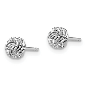 Quality Gold Leslie's 14K White Gold Polished Love Knot Post Earrings