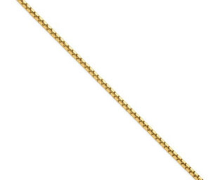 Yellow 14 Karat 1.30mm Rounded Box Chain Estate Jewelry Length 17 Gram