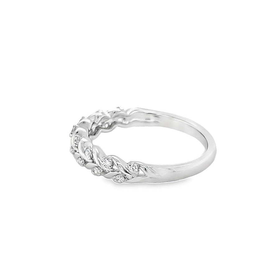 Nelson Lady's White 18 Karat Diamond Vine Wedding/Anniversary Ring