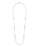 Gold Chain Necklace with Circle Stations