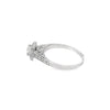 Princess Center Diamond Ring 3.55X3.3 .20ct with Halo 22 Round Diamonds 1.3 .22ct  .42CTW Engraved Gallery