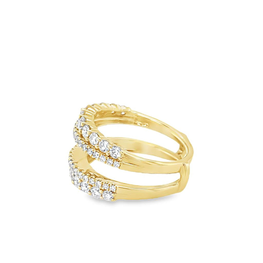 Nelson Straight Diamond Double Row Ring Guard