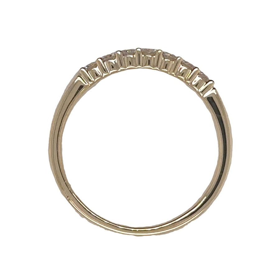 Lady's White 14 Karat Straight 1/4 Way Wedding/Anniversary Ring Size 6