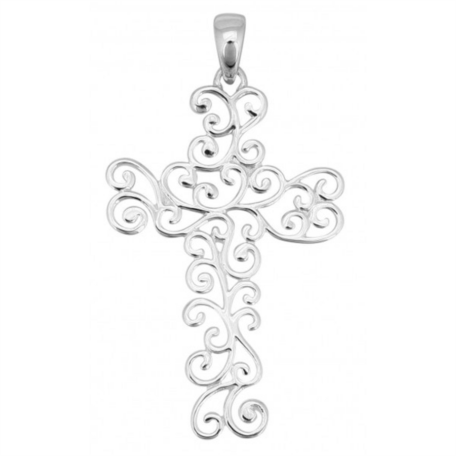 Southern Gates Small Swirl Cross Pendant