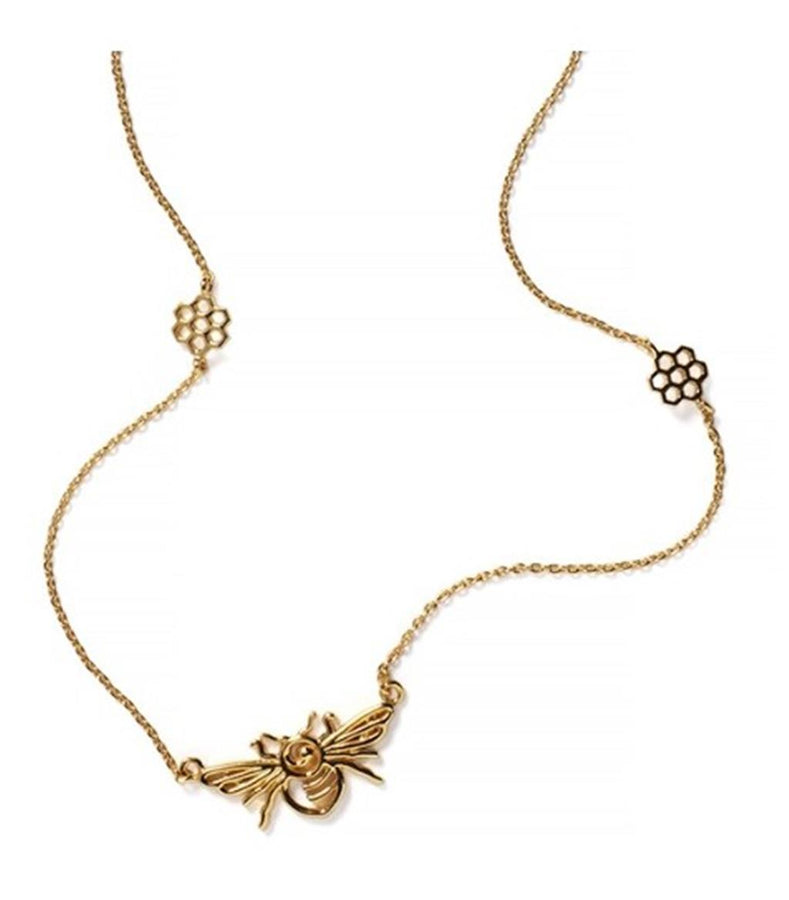 Southern Gates Lady's Yellow Courtyard Bee Necklace with Honeycomb Stations