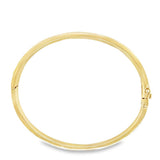 Lady's Yellow 14 Karat Satin Burnished Scattered Bangle Bracelet Lengt