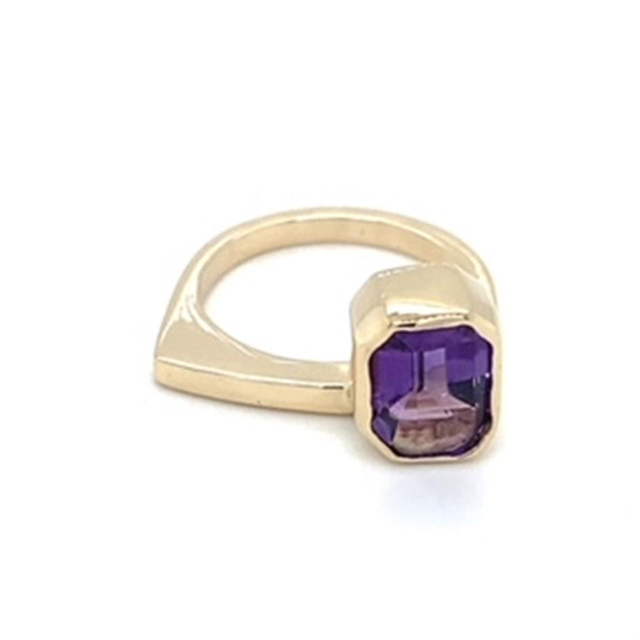 Estate Emerald-Cut Amethyst Ring