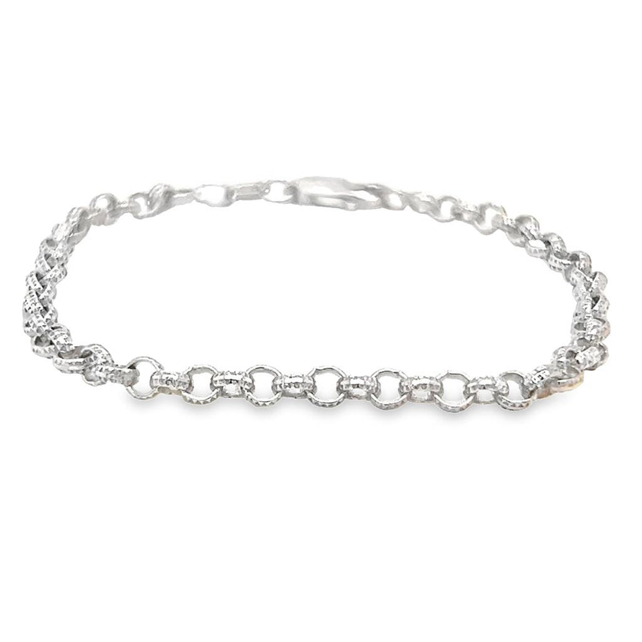 Sterling Silver 3.5mm Round Link Chain Bracelet