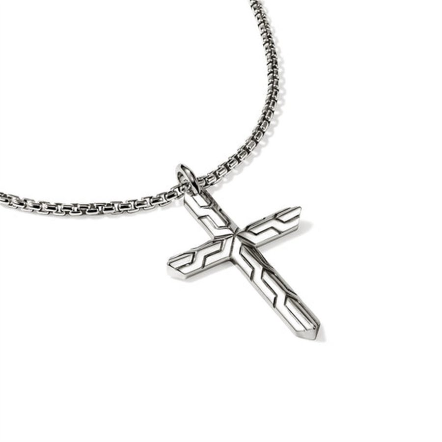 John Hardy Icon 50 Box Chain Cross Necklace