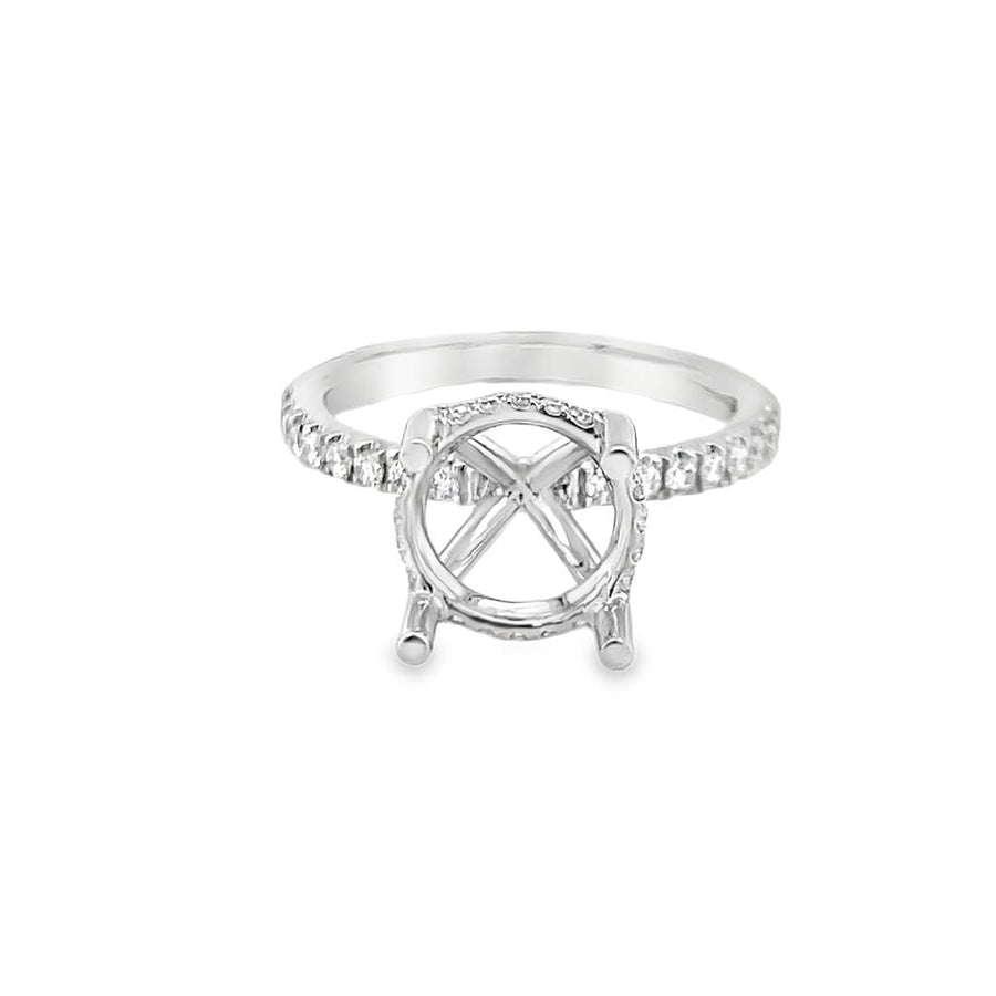 Lady's Platinum Hidden Halo Platinum Mounting Size 7 28 = 0.35tw Round