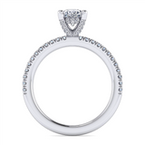 Gabriel & Co. Serenity - 14K White Gold Oval Diamond Engagement Ring Mounting