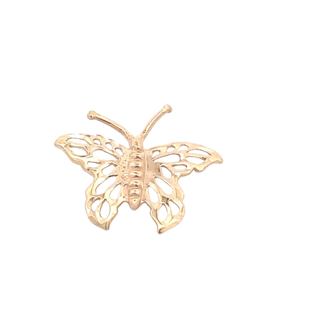 Yellow 14 Karat Gold Butterfly Charm Estate Jewelry Gram Weight: 1