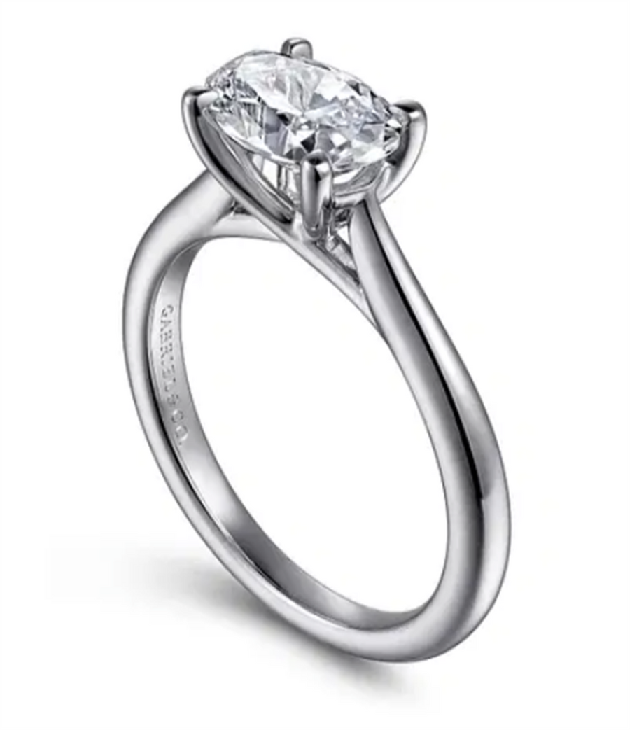 Gabriel & Co East/West Solitaire Engagement Ring Mounting