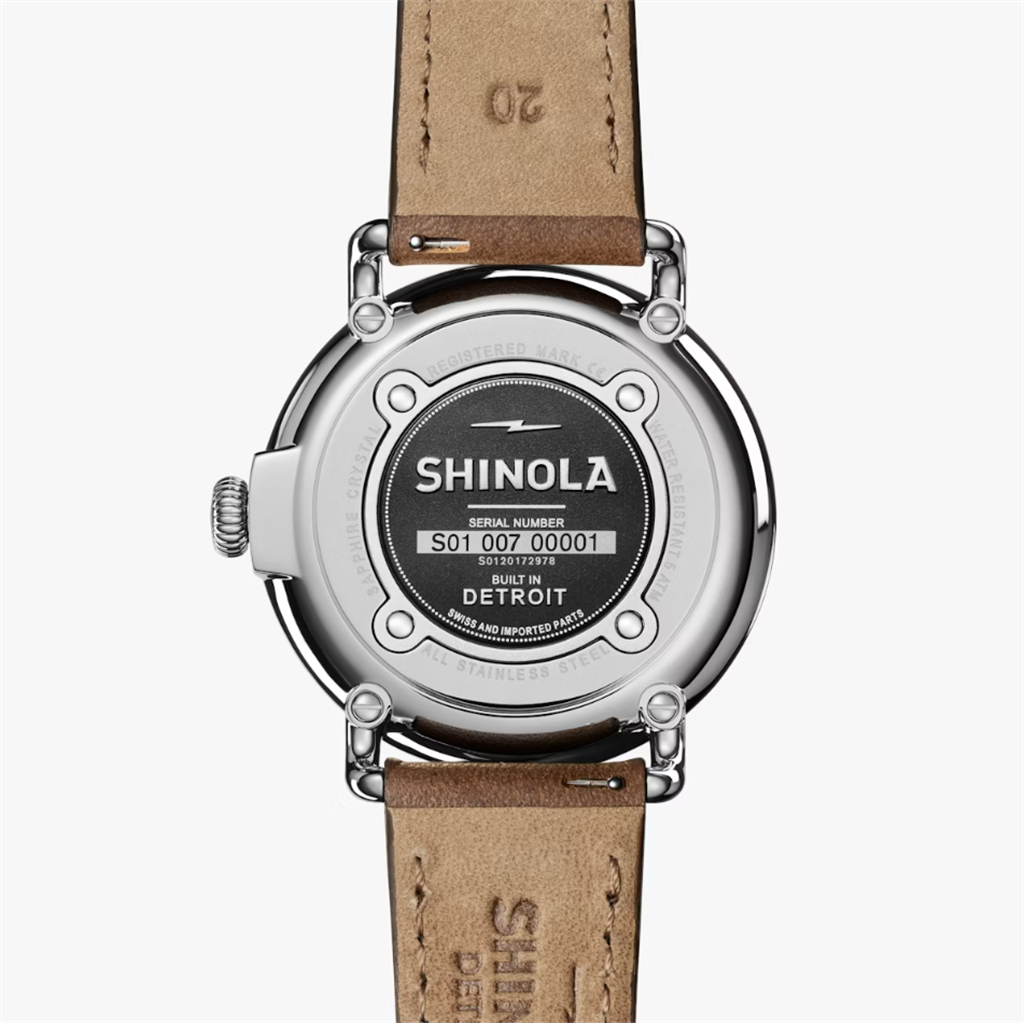 The Runwell Watch with Blue Face and British Tan Leather Strap