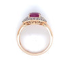 Estate Ruby and Diamond 14K Rose Gold Ring