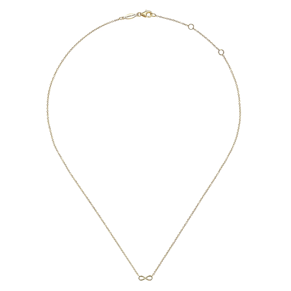 Gabriel & Co. Fashion 14K Yellow Gold Infinity Pendant Necklace