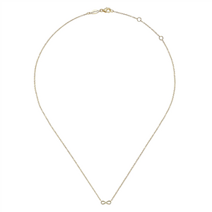 Gabriel & Co. Fashion 14K Yellow Gold Infinity Pendant Necklace