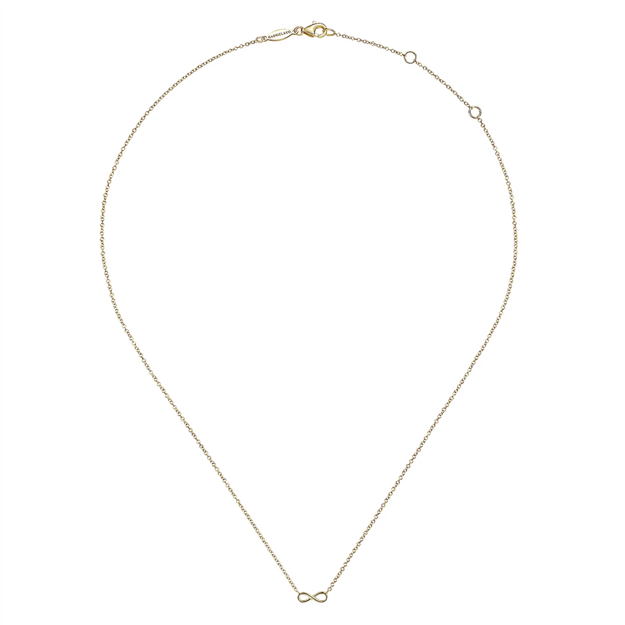 Gabriel & Co. Fashion 14K Yellow Gold Infinity Pendant Necklace