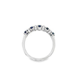 Lady's White 18 Karat Alternating Band Fashion Ring Size 6.75 5 = 1.33