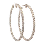 Diamond Inside/Outside Hoop Earrings