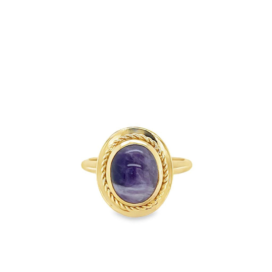 Estate Cabochon Amethyst Ring