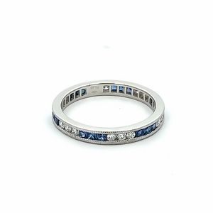 Estate Sapphire and Diamond Eternity Band