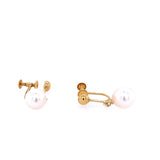 Estate Screw On Non Pierced Pearl Earrings