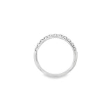 Lady's White 18 Karat Fishtail Wedding/Anniversary Ring Size 6.75 11 =
