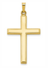 Yellow 14 Karat Hollow Cross Charms