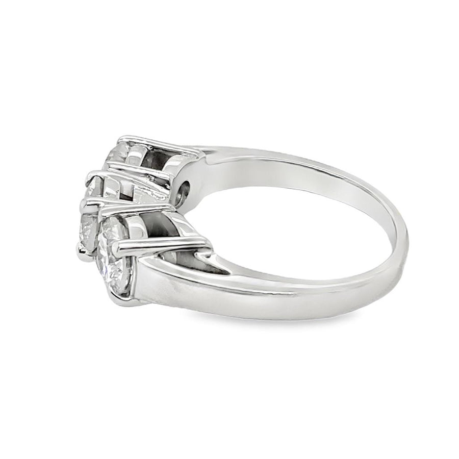 Estate Three Stone Diamond Engagement Ring