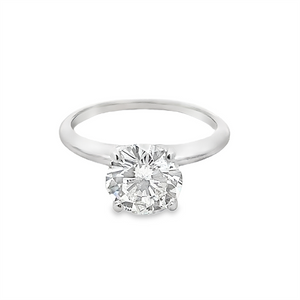 Estate Round Diamond Solitaire Engagement Ring