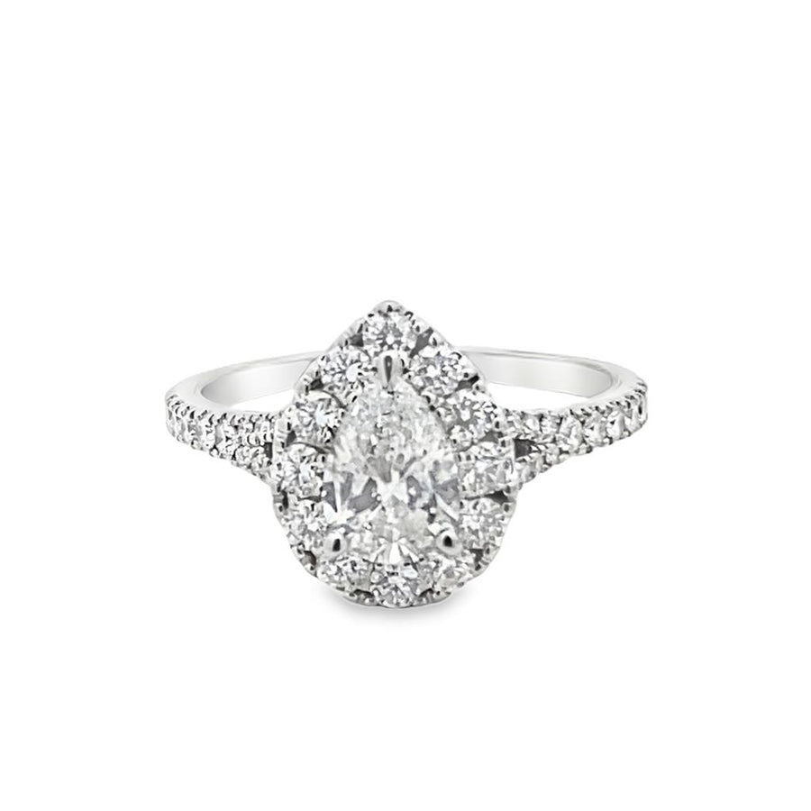 Neil Lane Pear Shape Halo Diamond Engagement Ring