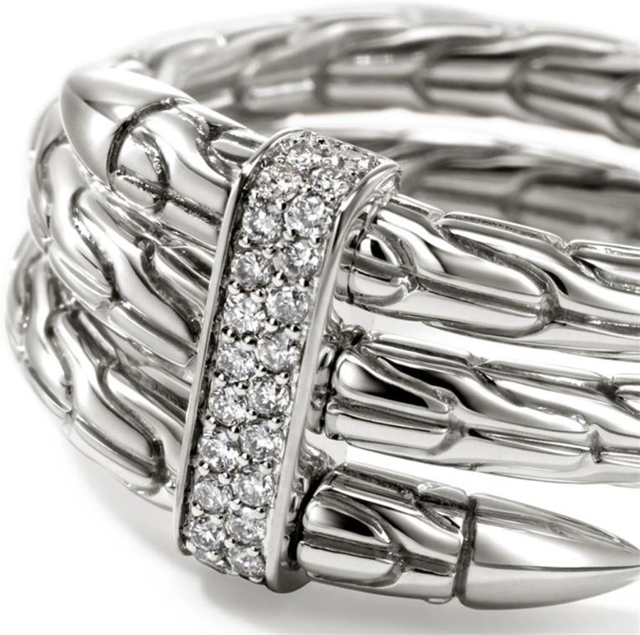 John Hardy Sterling Silver Double Wrap Spear Ring