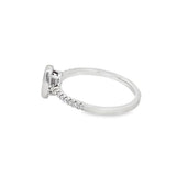Garnet 14 Karat White Fashion Ring
