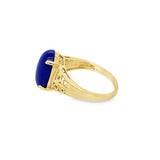 Estate Filigree Cabochon Lapis Ring