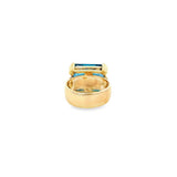 London Blue Topaz Wide Band Ring