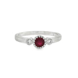 Ruby 14 Karat White Fashion Ring