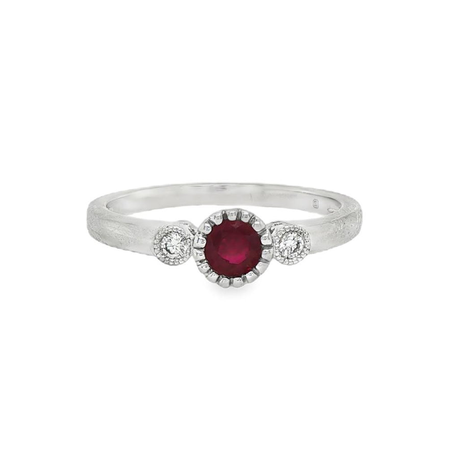 Ruby 14 Karat White Fashion Ring