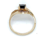Tri-Color 10 Karat Black Hills Gold Bypass Fashion Ring Estate Jewelry