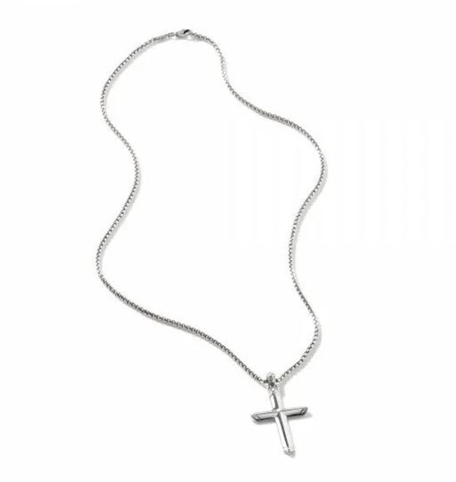 John Hardy Sterling Silver Classic Chain Cross Necklace