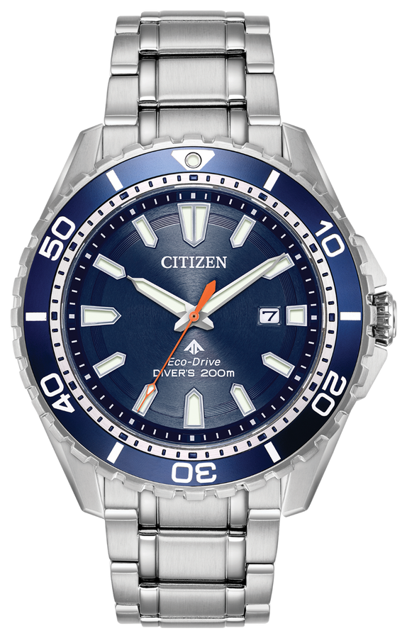 CITIZEN Eco-Drive Quartz Dive Mens Watch Stainless Steel