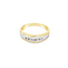 14 Karat Two-Toned Gold Estate Band With 5=0.10Tw Round Diamonds