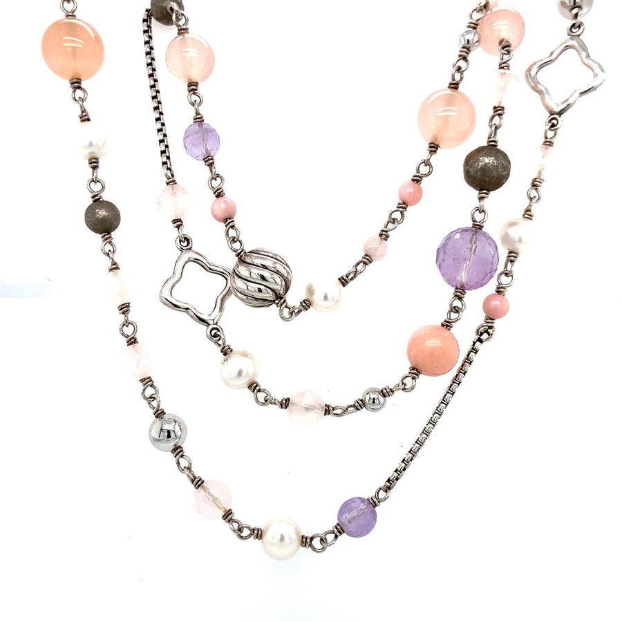 Estate David Yurman Bijoux Pearl and Gemstone Necklace