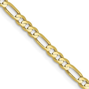 Yellow 14 Karat 6.3mm Figaro Chain Estate Jewelry Length 18 Gram Weigh