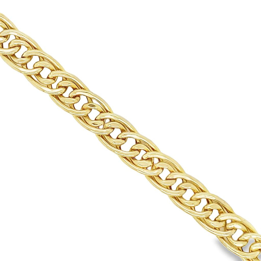 Estate Diamond Cut Double Curb Bracelet