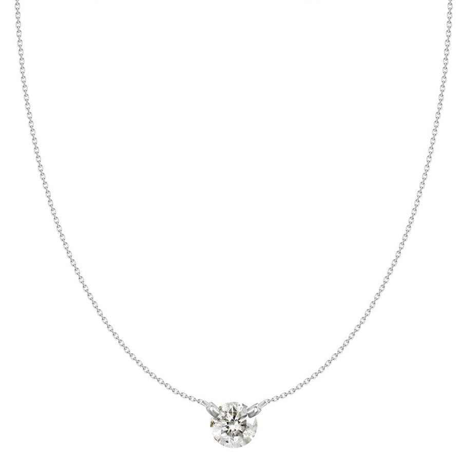 Lady's Adjustable Length Solitaire Diamond Necklace