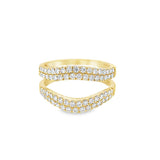 Nelson Curved Double Row Diamond Ring Guard