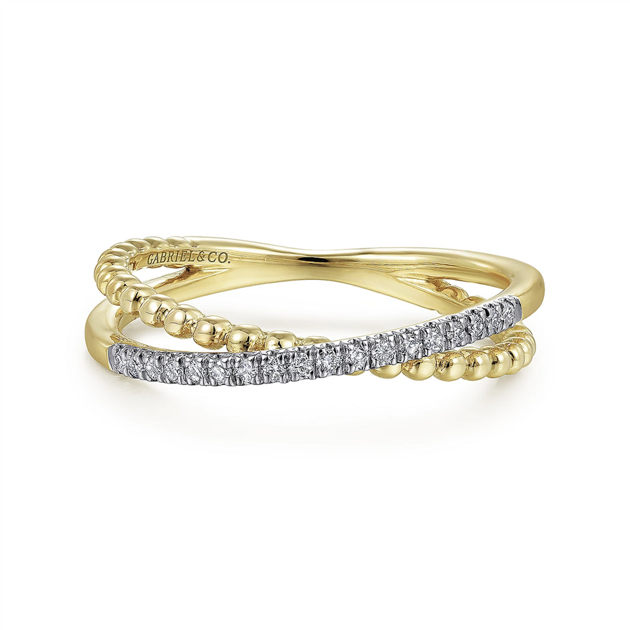Gabriel & Co. 14k Yellow Gold Bujukan Diamond Ring