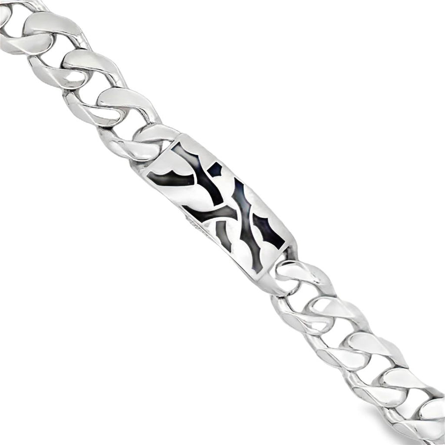 "VERY" Gavello Men's Designer Bracelet with Black Enamel