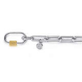 Two-Tone Sterling Silver/14K Yellow Gold Paperclip Link Chain With Buj